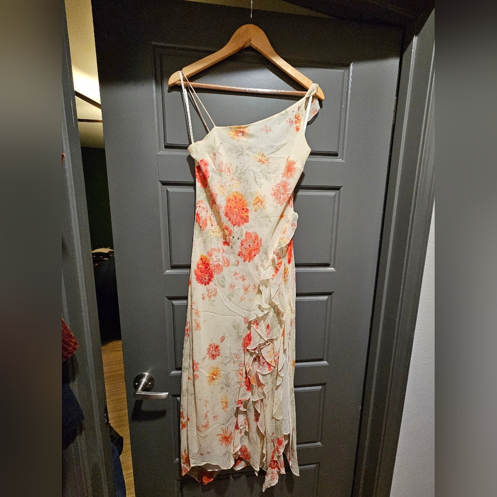 Flowy Floral Assymetrical Dress